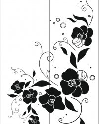 Пескоструйный рисунок Цветы 1408